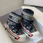 Dior Women Dioralps Snow Ankle Boot Deep Blue Dior Oblique Shiny Nylon – Bild 5