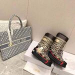 Dior Women Dioralps Snow Boot Beige Multicolor Mizza Shiny Nylon - Image 5