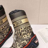 Dior Women Dioralps Snow Boot Beige Multicolor Mizza Shiny Nylon (1)