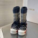 Dior Women Dioralps Snow Boot Deep Blue Dior Oblique Shiny Nylon - Bild 2
