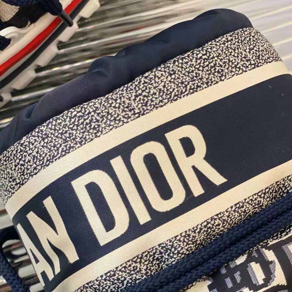 Dior Women Dioralps Snow Boot Deep Blue Dior Oblique Shiny Nylon