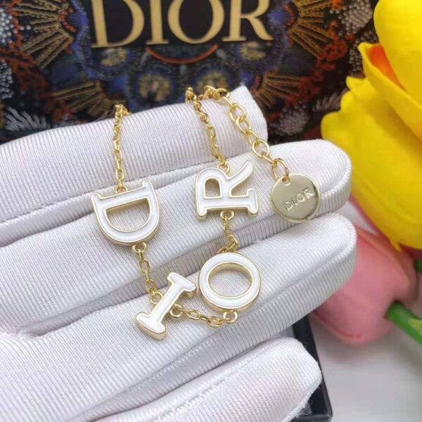 Dior Women Dio(r)evolution Bracelet Gold-Finish Metal and White Lacquer (3)