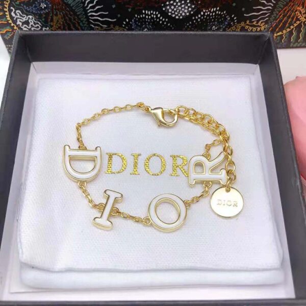 Dior Women Dio(r)evolution Bracelet Gold-Finish Metal and White Lacquer (5)