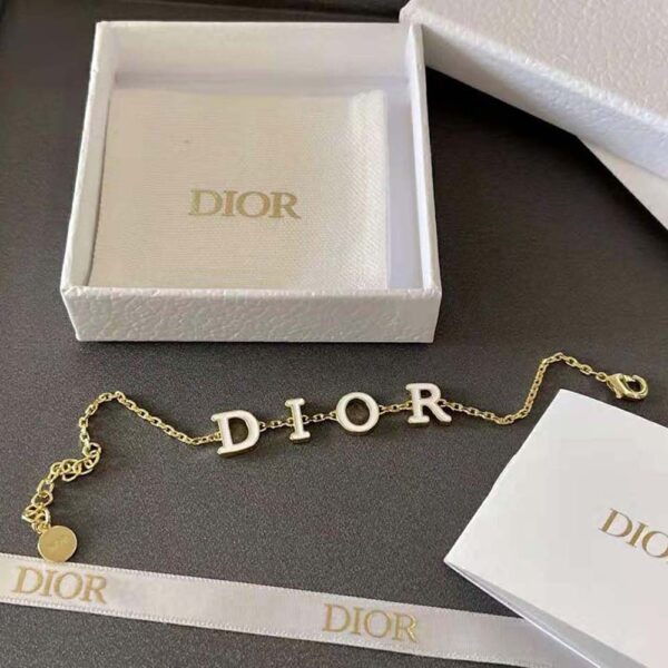 Dior Women Dio(r)evolution Bracelet Gold-Finish Metal and White Lacquer (8)