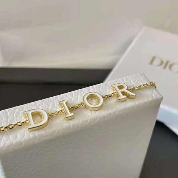 Dior Women Dio(r)evolution Bracelet Gold-Finish Metal and White Lacquer (9)