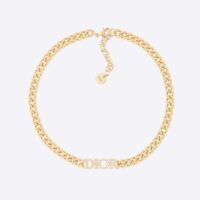 Dior Women Dio(r)evolution Choker Gold-Finish Metal and White Crystals