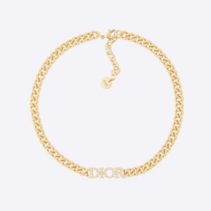 Dior Women Dio(r)evolution Choker Gold-Finish Metal and White Crystals