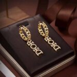 Dior Women Dio(r)evolution Earrings Gold-Finish Metal and White Crystals – Image 3
