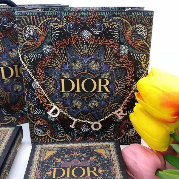 Dior Women Dio(r)evolution Necklace Gold-Finish Metal and White Lacquer (5)