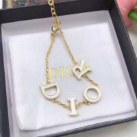 Dior Women Dio(r)evolution Necklace Gold-Finish Metal and White Lacquer (1)