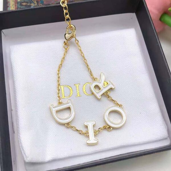 Dior Women Dio(r)evolution Necklace Gold-Finish Metal and White Lacquer (8)