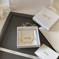 Dior Women Dio(r)evolution Necklace Gold-Finish Metal and White Lacquer (1)