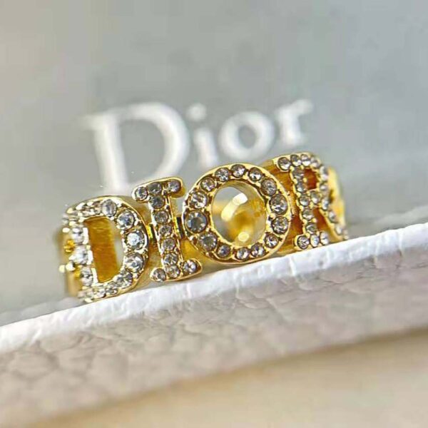 Dior Women Dio(r)evolution Ring Gold-Finish Metal and White Crystals (4)