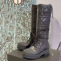 Dior Women Dioriron Boot Black Quilted Cannage Calfskin (1)