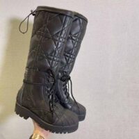 Dior Women Dioriron Boot Black Quilted Cannage Calfskin (1)