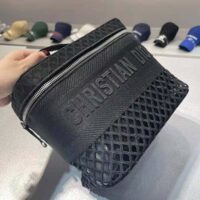 Dior Women Diortravel Vanity Case Mesh Embroidery-black (1)