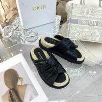 Dior Women Dtwist Slide Black Cannage Lambskin (1)