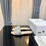 Dior Women Dway Slide Cotton Metallic Thread Embroidery and Silver-Tone Strass - Image 8