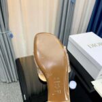 Dior Women Dway Slide Gold-Tone Cotton Embroidered with Metallic Thread and Strass - Bild 10