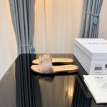 Dior Women Dway Slide Gold-Tone Cotton Embroidered with Metallic Thread and Strass - Bild 8