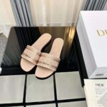 Dior Women Dway Slide Rose Des Vents Cotton Embroidered with Metallic Thread and Strass - Bild 3