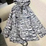 Dior Women Hooded Short Anorak Navy Toile de Jouy Jacquard - Image 2