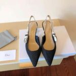 Dior Women J Adior Slingback Pump Black Technical Fabric – Image 2