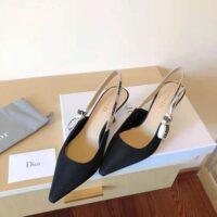 Dior Women J Adior Slingback Pump Black Technical Fabric (1)