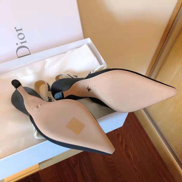 Dior Women J Adior Slingback Pump Black Technical Fabric (9)