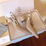 Dior Women J Adior Slingback Pump Nude Technical Fabric - Image 7