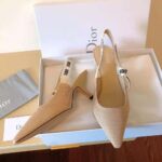 Dior Women J Adior Slingback Pump Nude Technical Fabric - Image 6