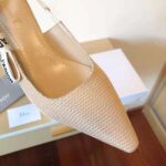 Dior Women J Adior Slingback Pump Nude Technical Fabric - Image 10
