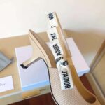 Dior Women J Adior Slingback Pump Nude Technical Fabric - Image 9