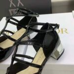 Dior Women La Parisienne Dior Ballerina Flat Black Patent Calfskin - Imagen 8