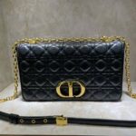 Dior Women Large Dior Caro Bag Black Soft Cannage Calfskin - Image 2