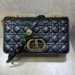 Dior Women Large Dior Caro Bag Black Soft Cannage Calfskin - Image 4