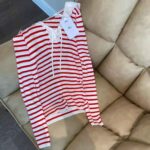 Dior Women Mariniere Sweater Peony Pink Linen Cashmere and Silk - Image 5