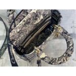 Dior Women Medium Lady D-Lite Bag Navy Blue Toile de Jouy Stripes Embroidery – Bild 9