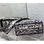 Dior Women Medium Lady D-Lite Bag Navy Blue Toile de Jouy Stripes Embroidery – Bild 6