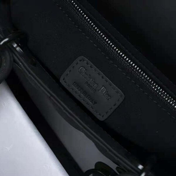 Dior Women Medium Lady Dior Bag Black Ultramatte Cannage Calfskin (10)