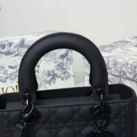 Dior Women Medium Lady Dior Bag Black Ultramatte Cannage Calfskin (1)