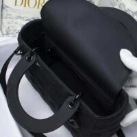 Dior Women Medium Lady Dior Bag Black Ultramatte Cannage Calfskin (1)