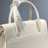 Dior Women Medium ST Honoré Tote Latte Grained Calfskin-white (1)