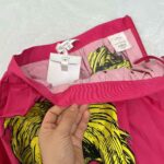 Dior Women Mid-Length Pleated Skirt Pink Cotton Poplin with Multicolor D-Tiger Pop Motif - Imagen 9