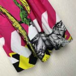 Dior Women Mid-Length Pleated Skirt Pink Cotton Poplin with Multicolor D-Tiger Pop Motif - Imagen 7