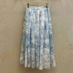 Dior Women Mid-Length Skirt Cornflower Blue Toile de Jouy Cotton Muslin - Image 2
