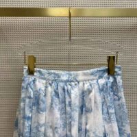 Dior Women Mid-Length Skirt Cornflower Blue Toile de Jouy Cotton Muslin (1)