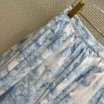Dior Women Mid-Length Skirt Cornflower Blue Toile de Jouy Cotton Muslin - Image 6