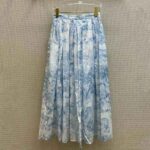 Dior Women Mid-Length Skirt Cornflower Blue Toile de Jouy Cotton Muslin - Image 3