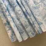Dior Women Mid-Length Skirt Cornflower Blue Toile de Jouy Cotton Muslin - Image 8